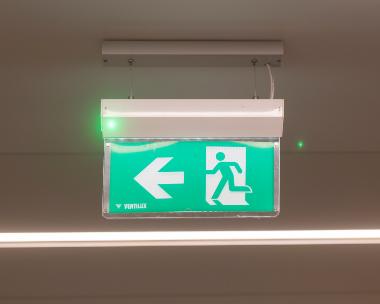 Photo of Green Running Man Sign